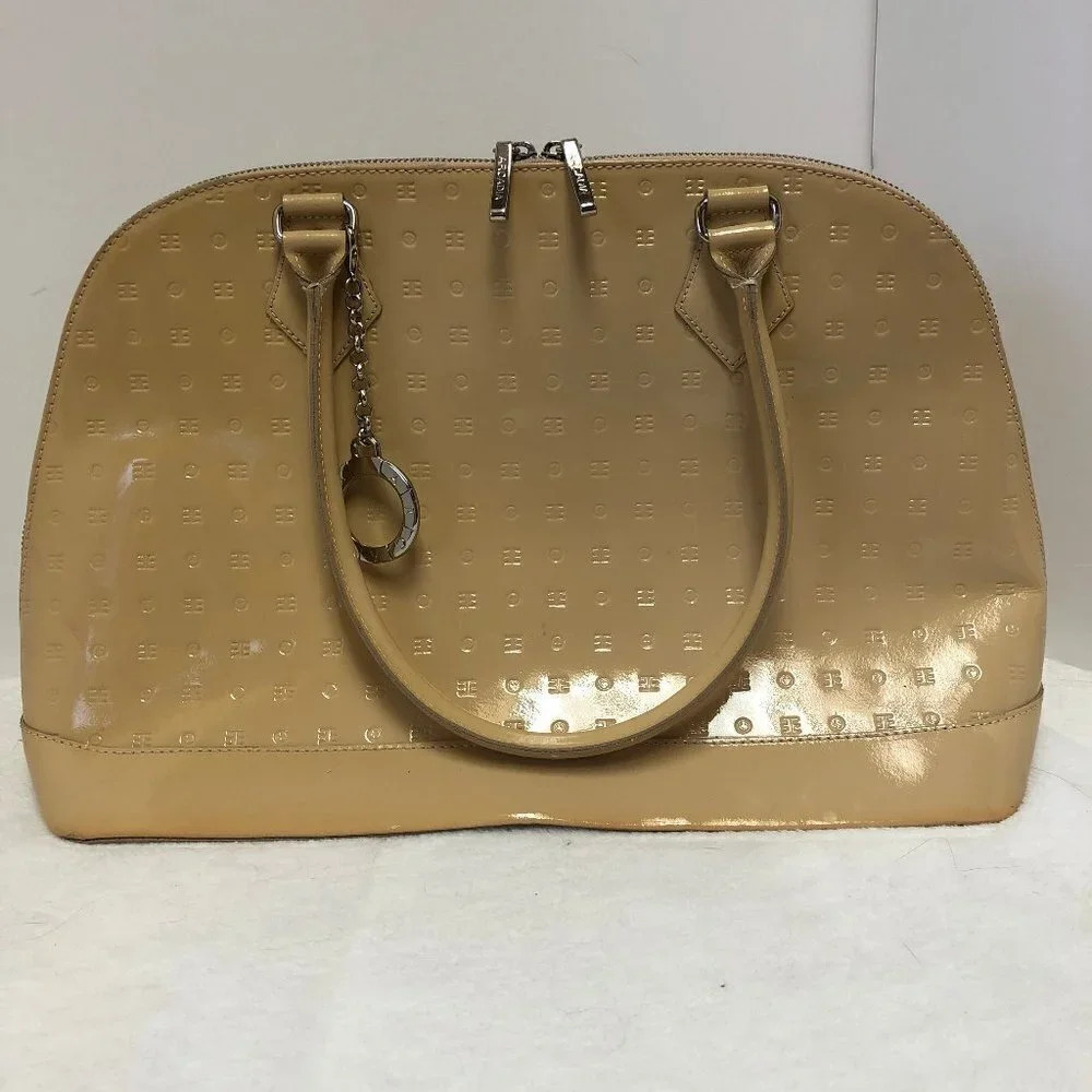 Arcadia Patent Leather Hand Bag Purse Made In Italy